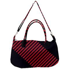 Bandes Lignes Rouge Removal Strap Handbag