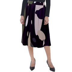 Pattern Formes Vert/noir  Classic Velour Midi Skirt 