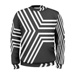 Abstrait Lignes Blanc/gris Men s Sweatshirt by kcreatif