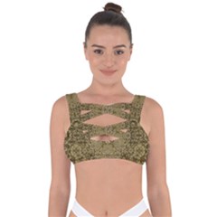 Heavy Metal Flower And Heavenly Feelings Bandaged Up Bikini Top