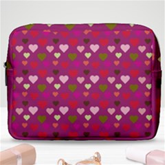 Hearts Seamlessp Attern Background Cute Love Children Symbol Kiddies Make Up Pouch (large) by Vaneshart