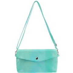 Blue Green Shades Removable Strap Clutch Bag