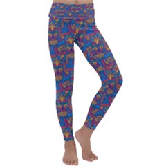 Boho Pattern Kids  Lightweight Velour Classic Yoga Leggings