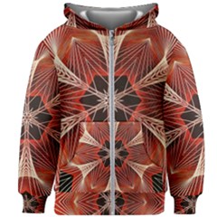 Star Pattern Red Abstract Kids  Zipper Hoodie Without Drawstring by Vaneshart