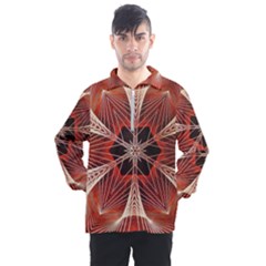 Star Pattern Red Abstract Men s Half Zip Pullover