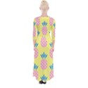 Summer Pineapple Seamless Pattern Quarter Sleeve Wrap Maxi Dress View2