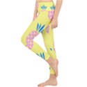 Summer Pineapple Seamless Pattern Lightweight Velour Classic Yoga Leggings View3