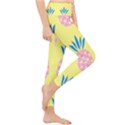 Summer Pineapple Seamless Pattern Lightweight Velour Classic Yoga Leggings View4