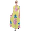 Summer Pineapple Seamless Pattern Half Sleeves Maxi Dress View1