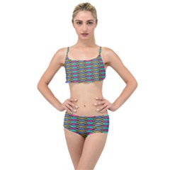 Seamless Tile Pattern Layered Top Bikini Set