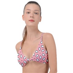 Pink Background Texture Knot Up Bikini Top