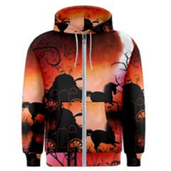 Drive In The Night By Carriage Men s Zipper Hoodie by FantasyWorld7