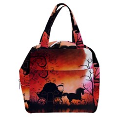 Drive In The Night By Carriage Boxy Hand Bag by FantasyWorld7