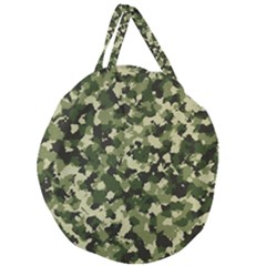 Dark Green Camouflage Army Giant Round Zipper Tote by McCallaCoultureArmyShop