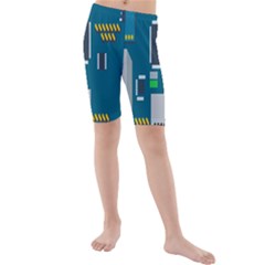 Amphisbaena Two Platform Dtn Node Vector File Kids  Mid Length Swim Shorts by Sapixe