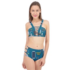 Amphisbaena Two Platform Dtn Node Vector File Cage Up Bikini Set by Sapixe