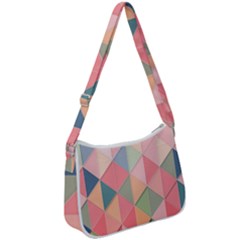 Background Geometric Triangle Zip Up Shoulder Bag by Sapixe