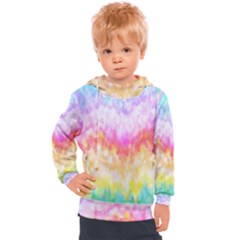 Rainbow Pontilism Background Kids  Hooded Pullover by Sapixe