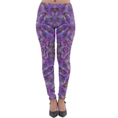 Skyscape In Rainbows And A Flower Star So Bright Lightweight Velour Leggings by pepitasart