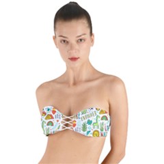 Traveller Explorer Twist Bandeau Bikini Top by designsbymallika