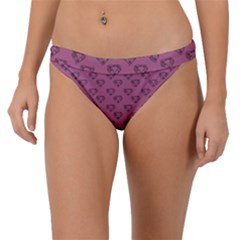 Heart Face Mauve Band Bikini Bottom