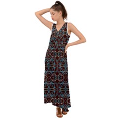 Ab 109 V-neck Chiffon Maxi Dress