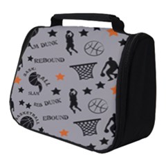 Slam Dunk Basketball Gray Full Print Travel Pouch (small) by mccallacoulturesports