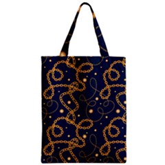 Golden Chain Pattern Zipper Classic Tote Bag by designsbymallika