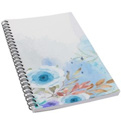 Blue Floral Print 5 5  X 8 5  Notebook by designsbymallika