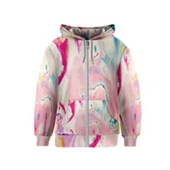 Marble Print Kids  Zipper Hoodie by designsbymallika