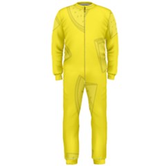 Yellow Pineapple Background Onepiece Jumpsuit (men)  by HermanTelo