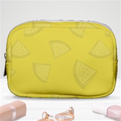 Yellow Pineapple Background Make Up Pouch (small)