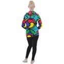 Colors Patterns Scales Geometry Women s Hooded Pullover View2