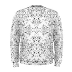 Black And White Decorative Ornate Pattern Men s Sweatshirt