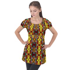 Ab 129 Puff Sleeve Tunic Top by ArtworkByPatrick