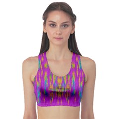 Festive Rainbow, Season To Wear Popart Sports Bra by pepitasart