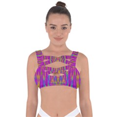 Festive Rainbow, Season To Wear Popart Bandaged Up Bikini Top by pepitasart