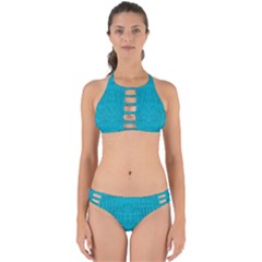 Festive Rainbow, Season To Wear Blue Perfectly Cut Out Bikini Set by pepitasart