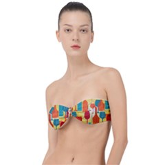 I Love Wine Classic Bandeau Bikini Top  by designsbymallika