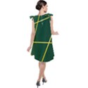 golden lines pattern Tie Up Tunic Dress View2