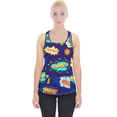 Bada Boom Pattern Piece Up Tank Top by designsbymallika