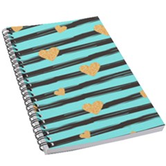 Stripes Heart Pattern 5 5  X 8 5  Notebook by designsbymallika