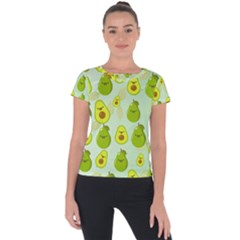 Avocado Love Short Sleeve Sports Top  by designsbymallika