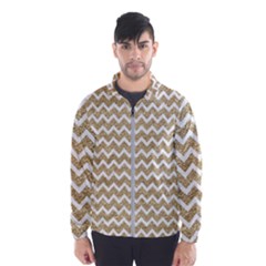 Gold Glitter Chevron Men s Windbreaker by mccallacoulture