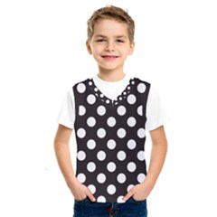 Black With White Polka Dots Kids  Sportswear