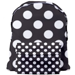 Black With White Polka Dots Giant Full Print Backpack by mccallacoulture