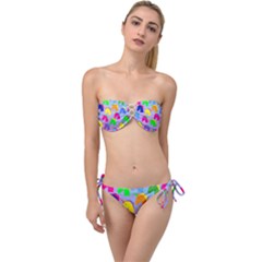 Unicorn Love Twist Bandeau Bikini Set by designsbymallika