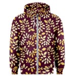 GOLDEN LEAF PATTERN Men s Zipper Hoodie