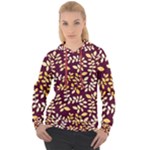 GOLDEN LEAF PATTERN Women s Overhead Hoodie