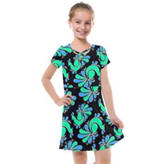 Peacock Pattern Kids  Cross Web Dress by designsbymallika